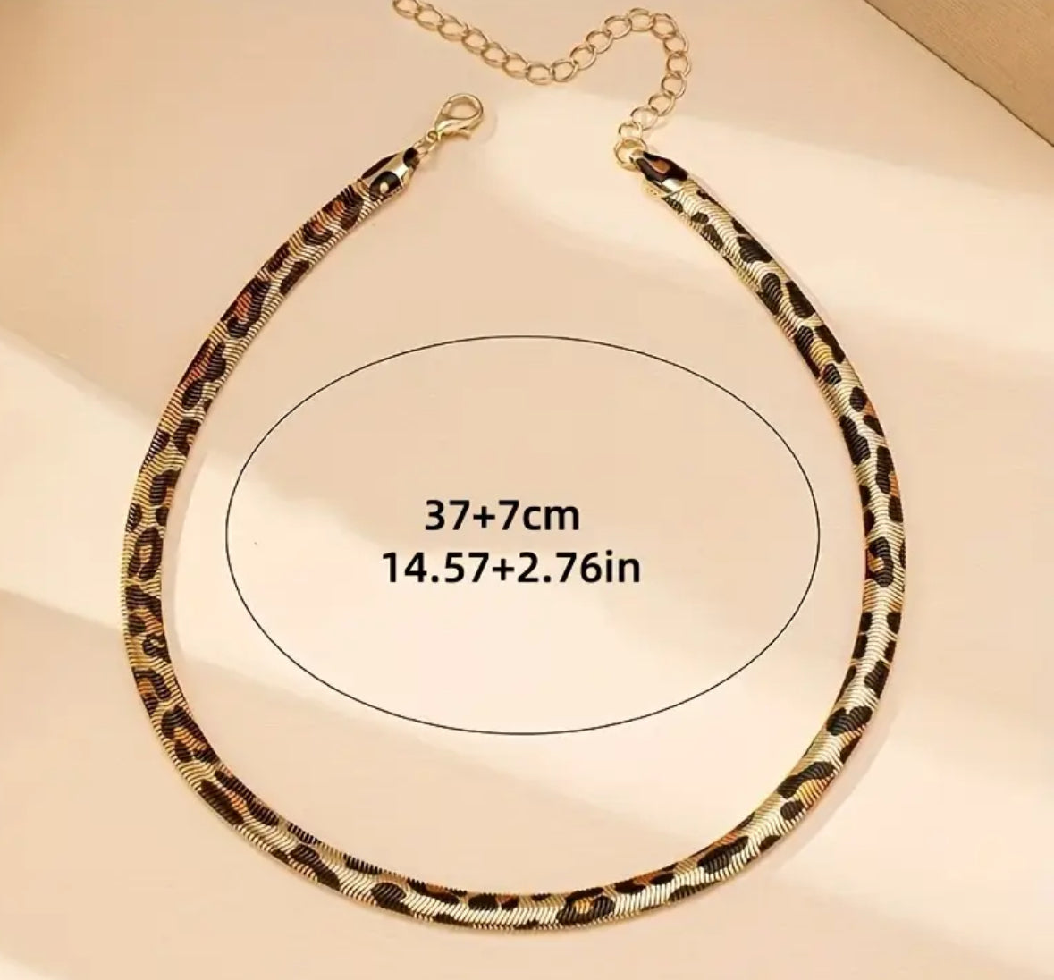 KokoBoho Leopard Print Snake Chain Necklace | Bold Statement Gold Chain Jewellery