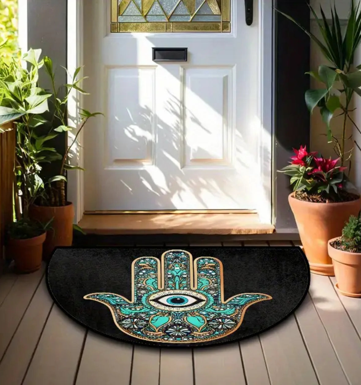 KokoBoho Hamsa Hand Floor Mat – Home Décor Rug