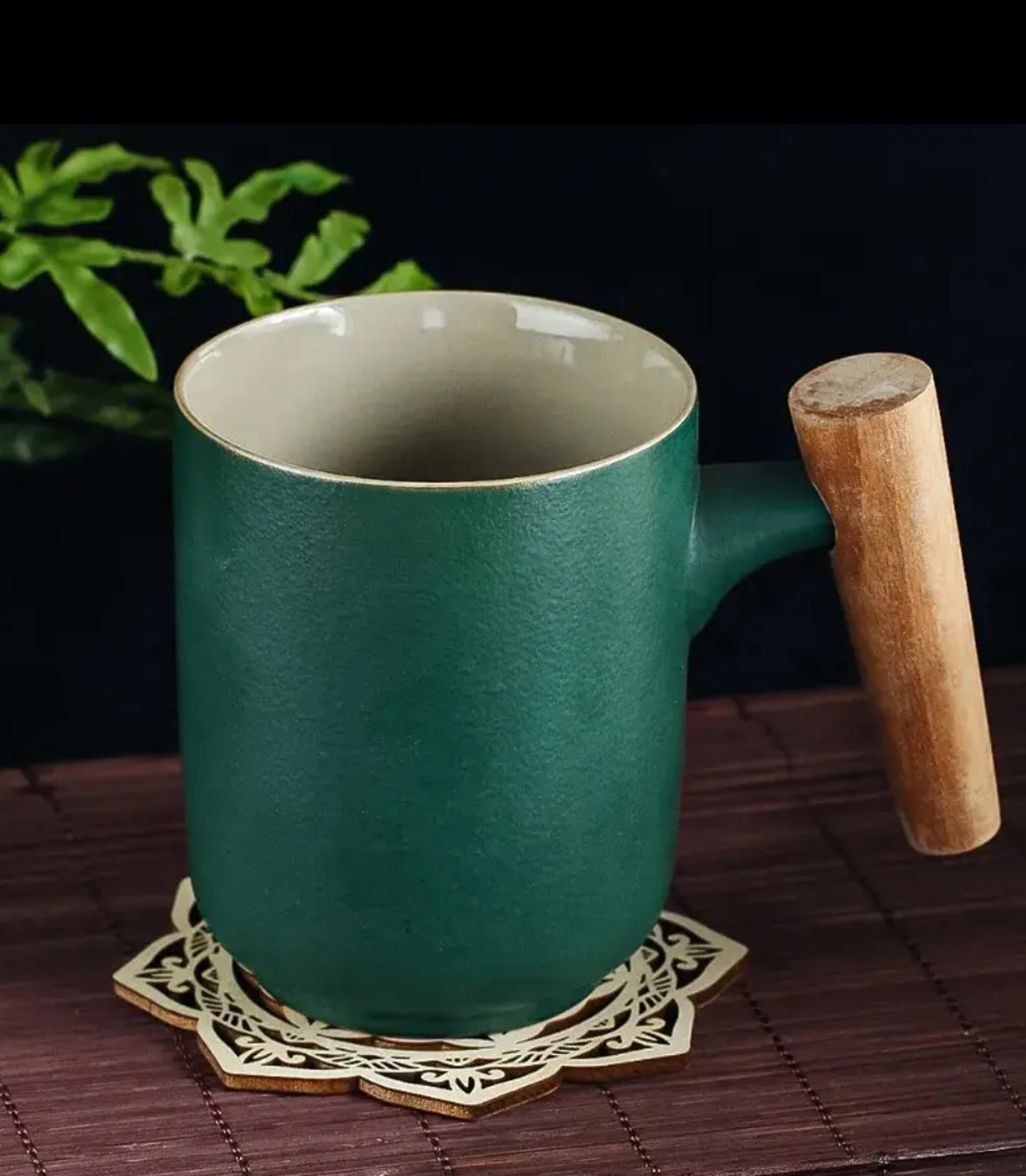 KokoBoho Flower of Life Laser-Engraved Coaster – Decorative Table Coaster & Bohemian Home Accessories