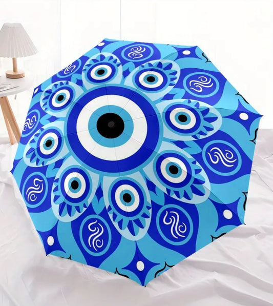KokoBoho Protective Evil Eye Umbrella – Boho Rain Essential