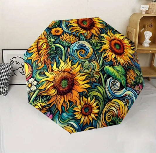 KokoBoho Sunflower Umbrella – Bright & Cheerful Rainy Day Style