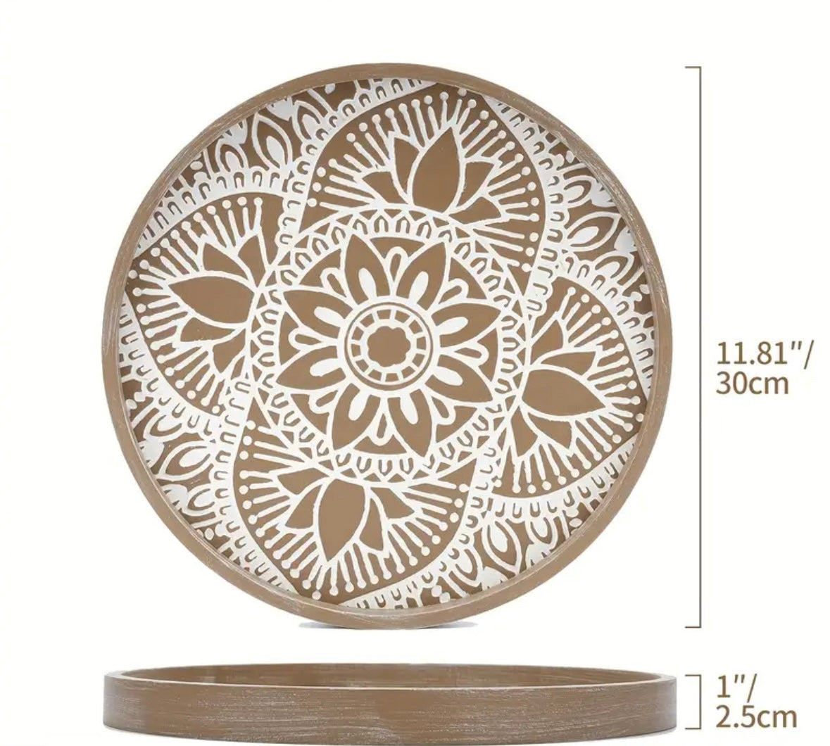 KokoBoho Mandala Serving Tray – Boho Charm with Function