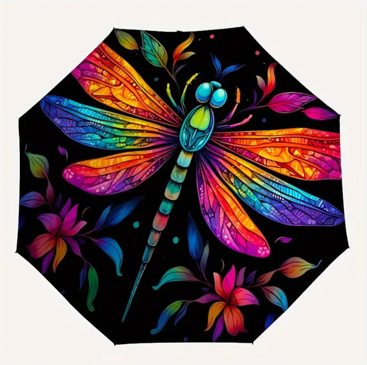 KokoBoho Whimsical Dragonfly Umbrella – Vibrant Boho Style