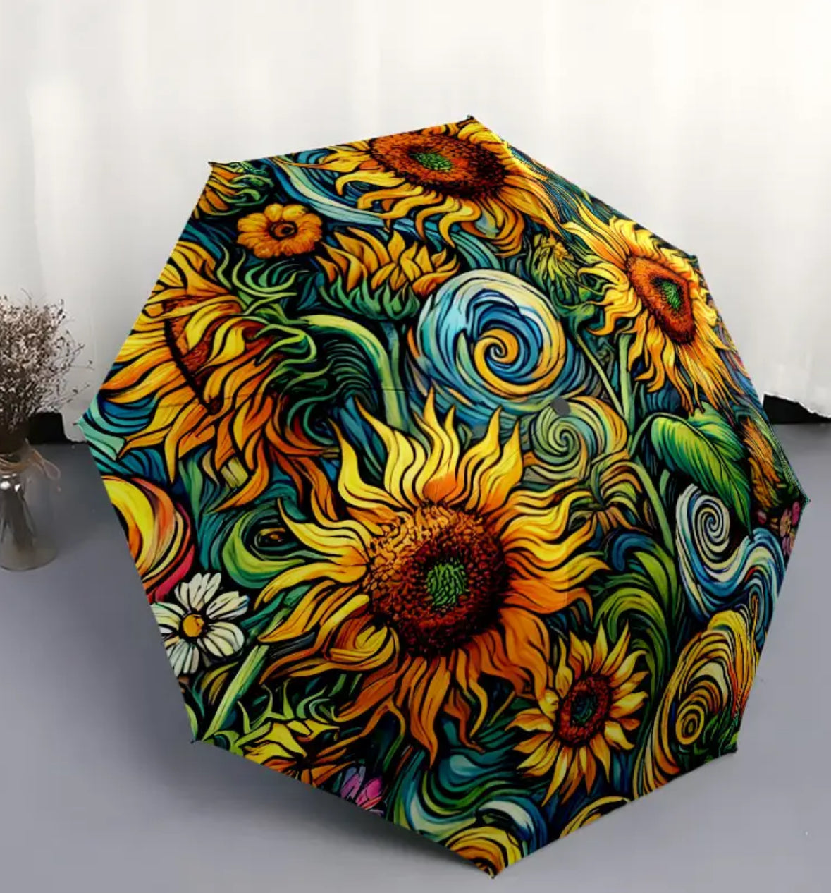 KokoBoho Sunflower Umbrella – Bright & Cheerful Rainy Day Style