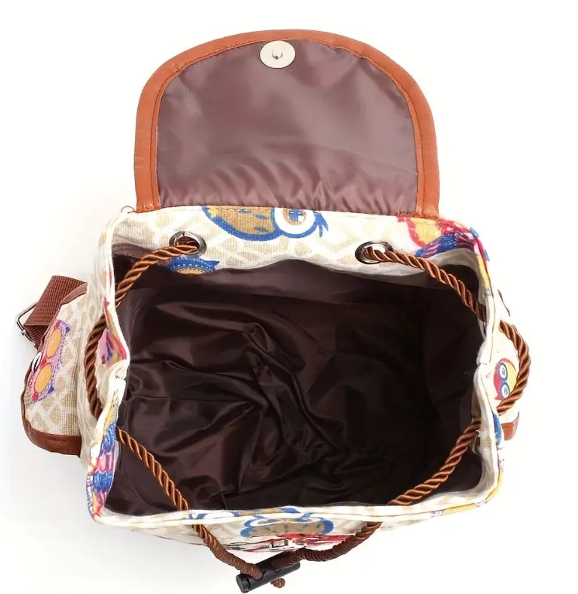 KokoBoho Owl & Floral Backpack – Boho Luxe School, Travel & Everyday Bag