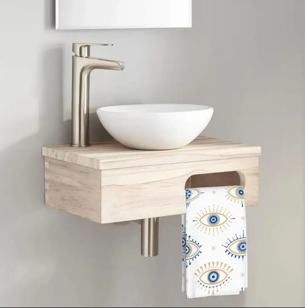 KokoBoho Evil Eye Kitchen Towel – Boho Protective Tea Towel, Spiritual Home Accent