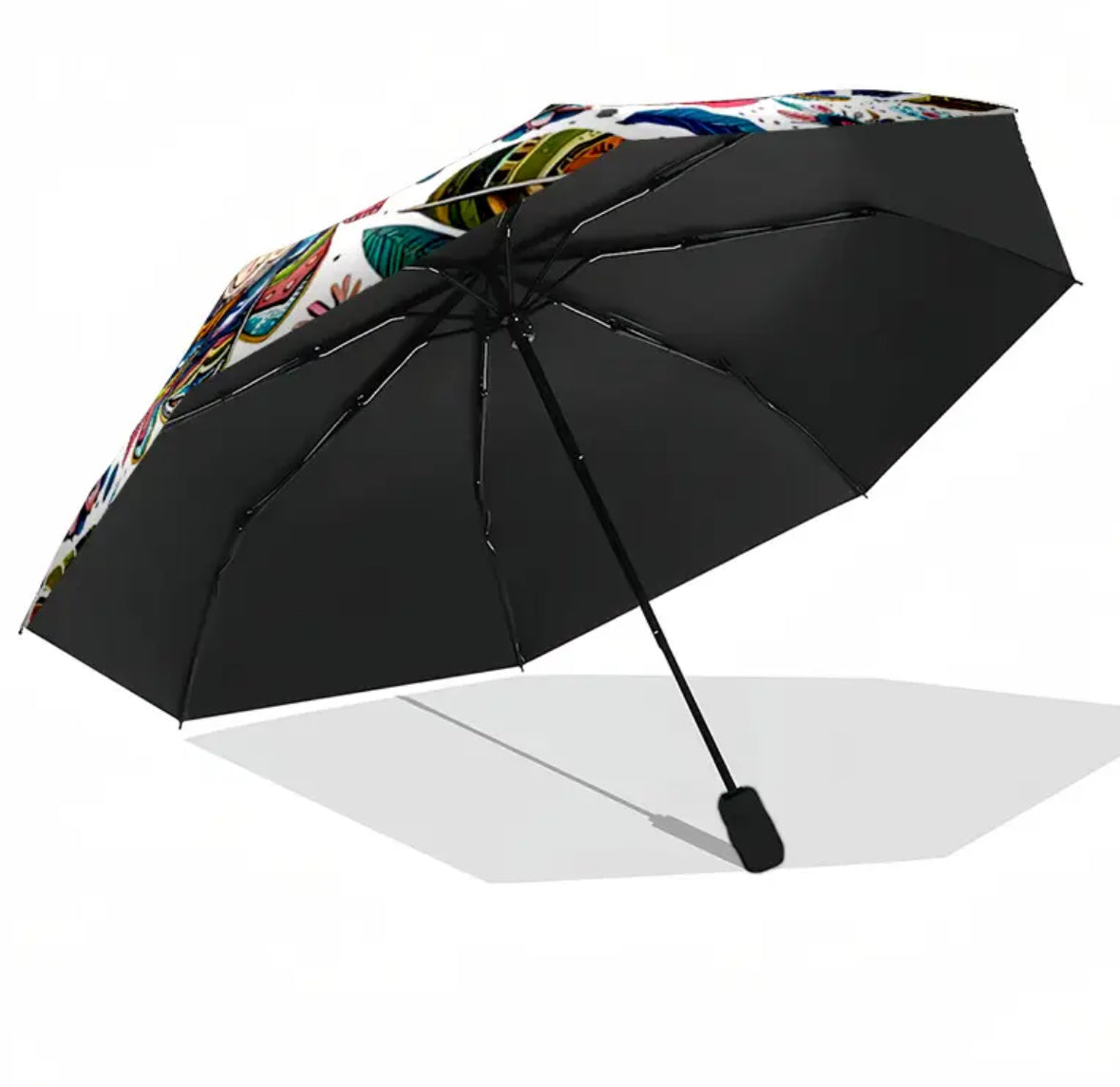 KokoBoho Vibrant Owl Umbrella - Rainy Day Essential