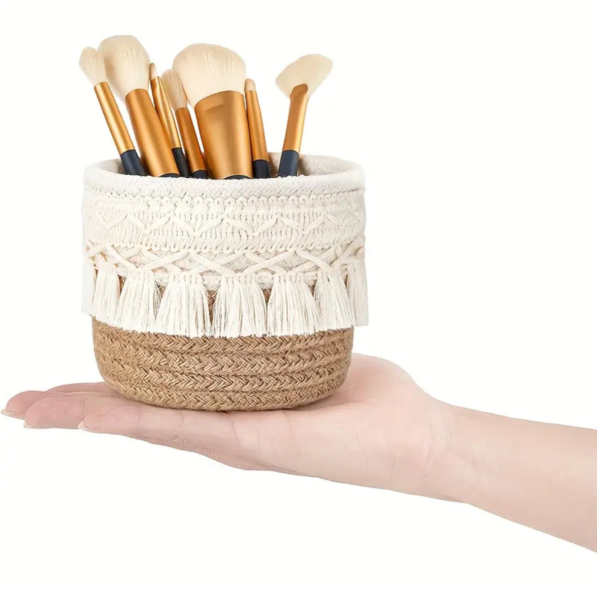 KokoBoho Mini Boho Basket – Small Woven Storage Basket, Bohemian Home Decor & Unique Gift
