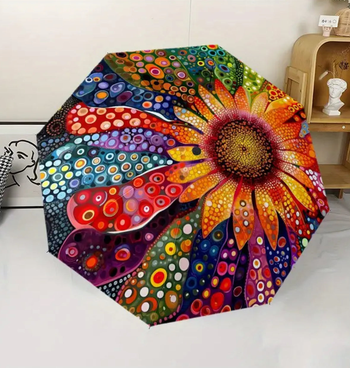 KokoBoho Sunflower Umbrella – Bright & Cheerful Rainy Day Style
