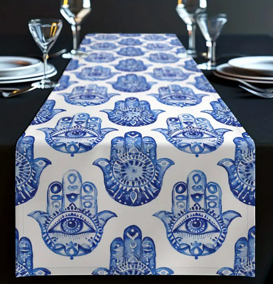 KokoBoho Hamsa Hand Table Runner – Boho Dining Protection & Style