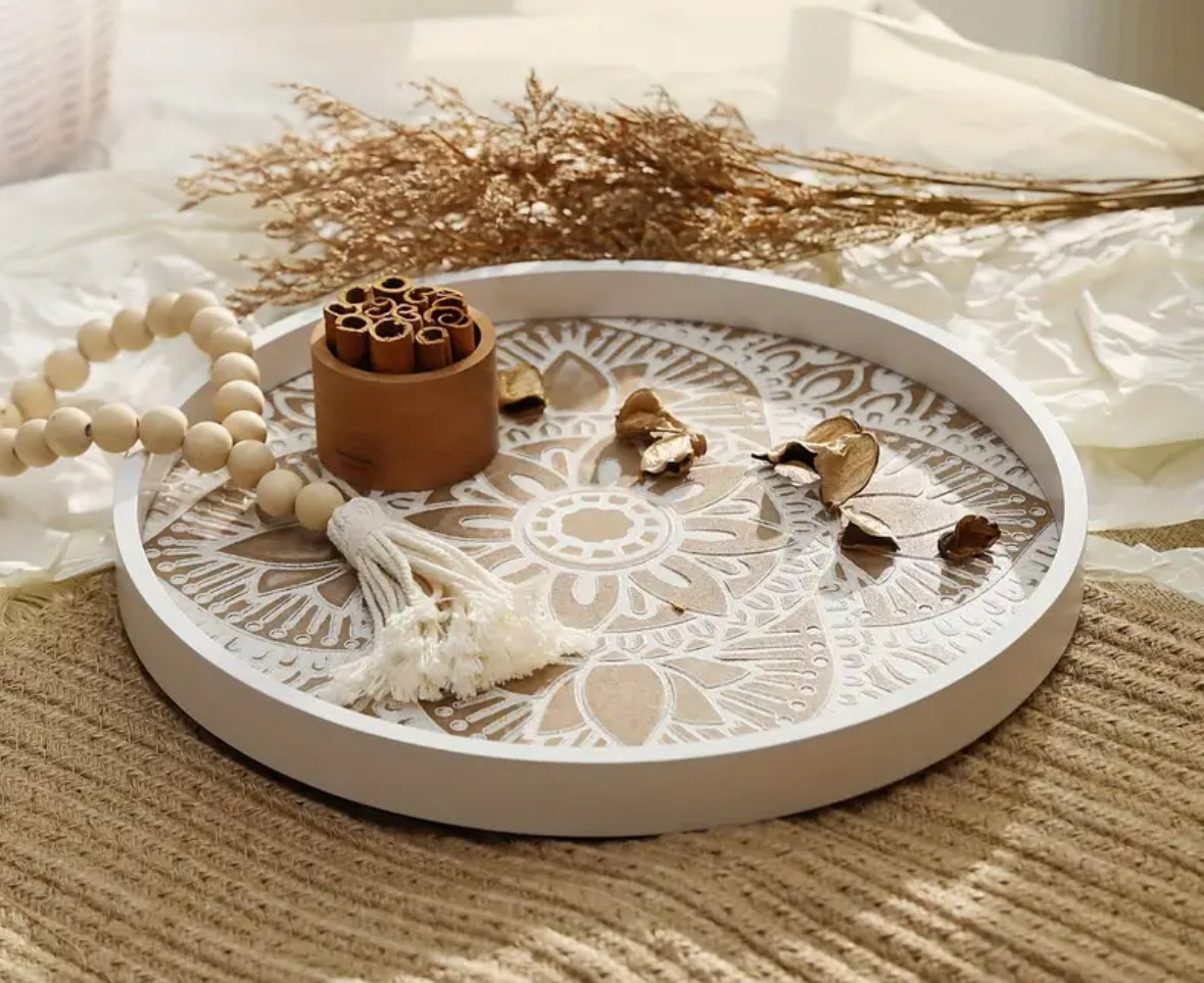 KokoBoho Mandala Serving Tray – Boho Charm with Function