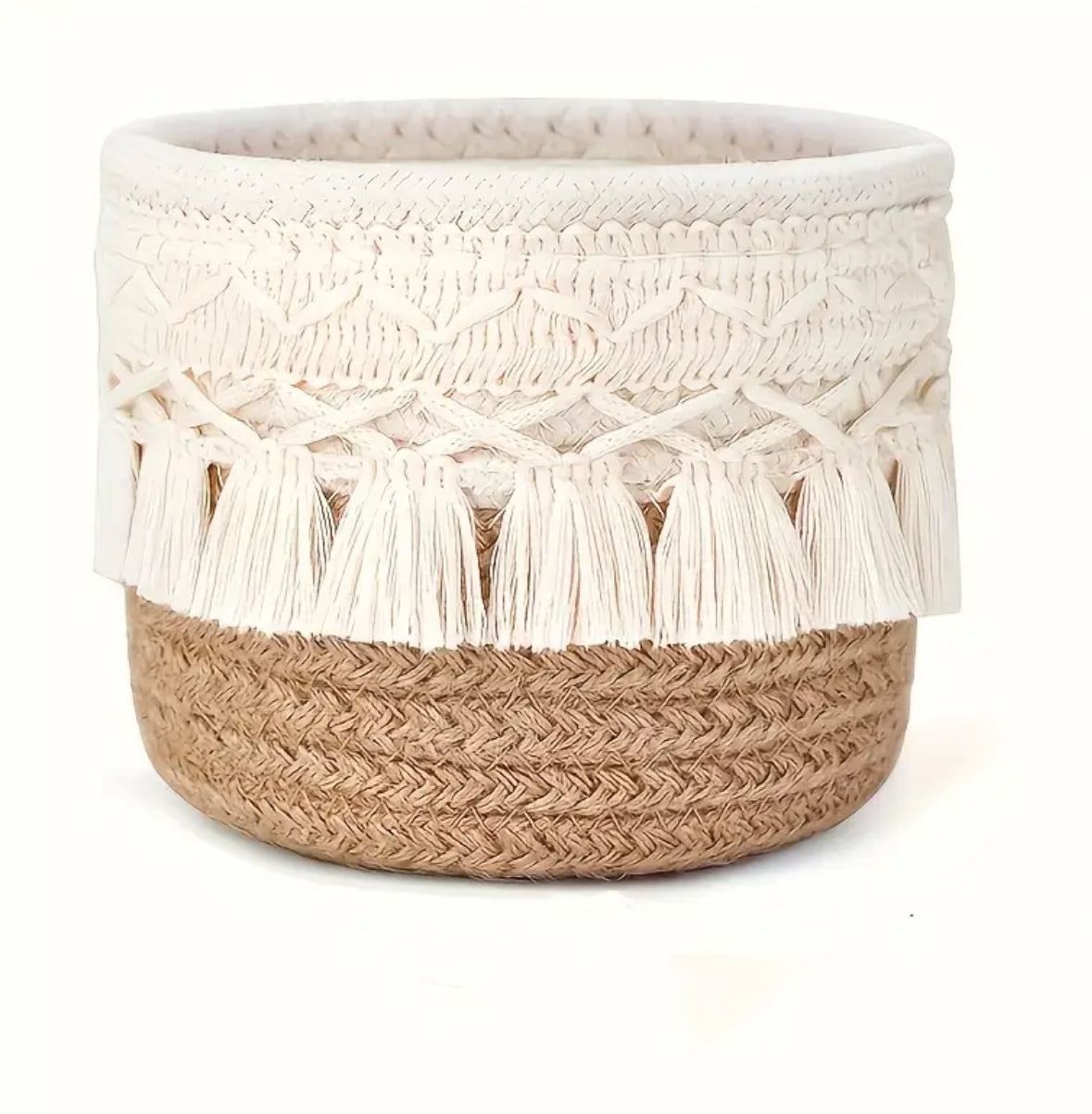 KokoBoho Mini Boho Basket – Small Woven Storage Basket, Bohemian Home Decor & Unique Gift