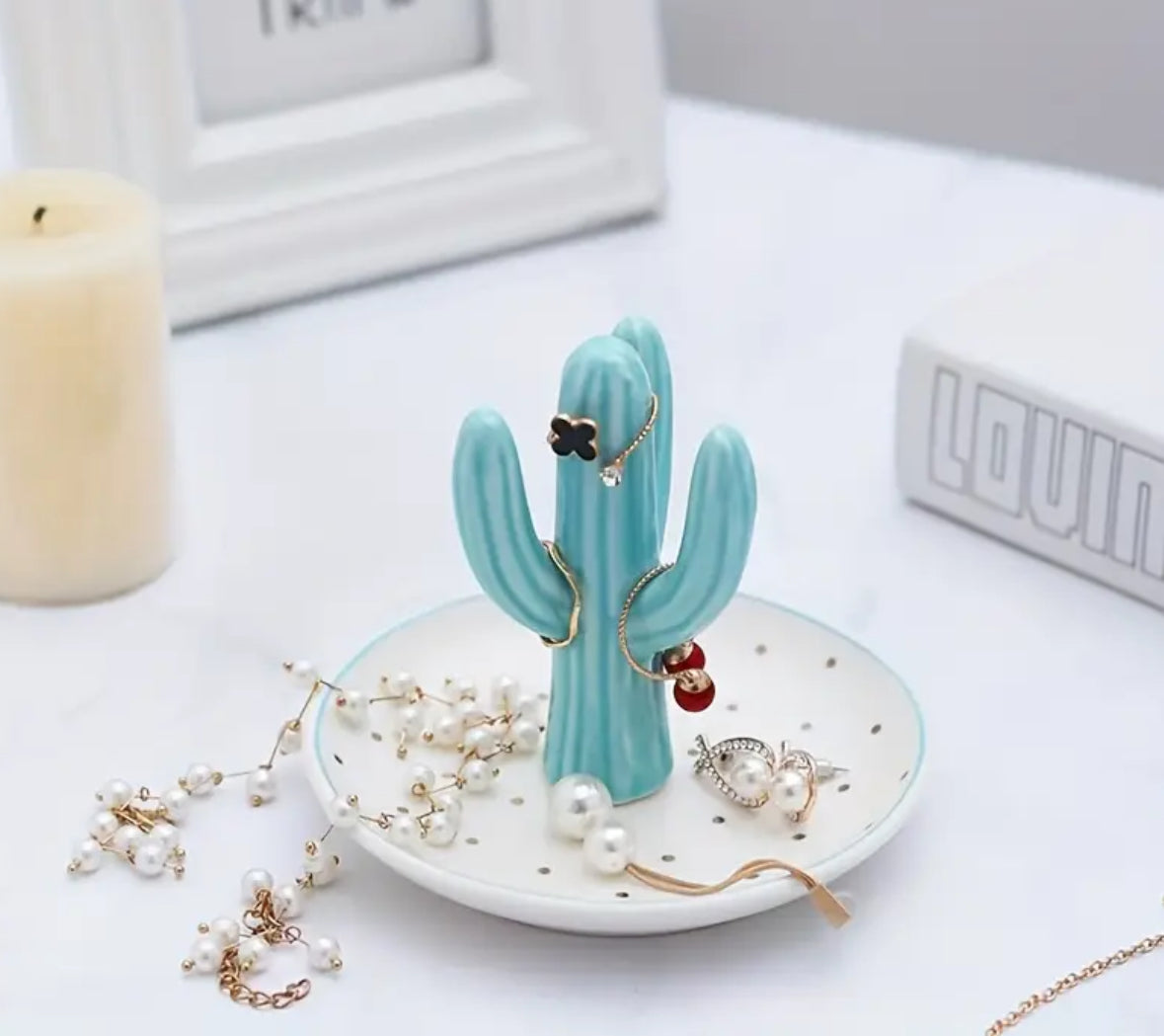 KokoBoho Cactus Ring Holder – Boho Jewellery Display & Decorative Home Accessory