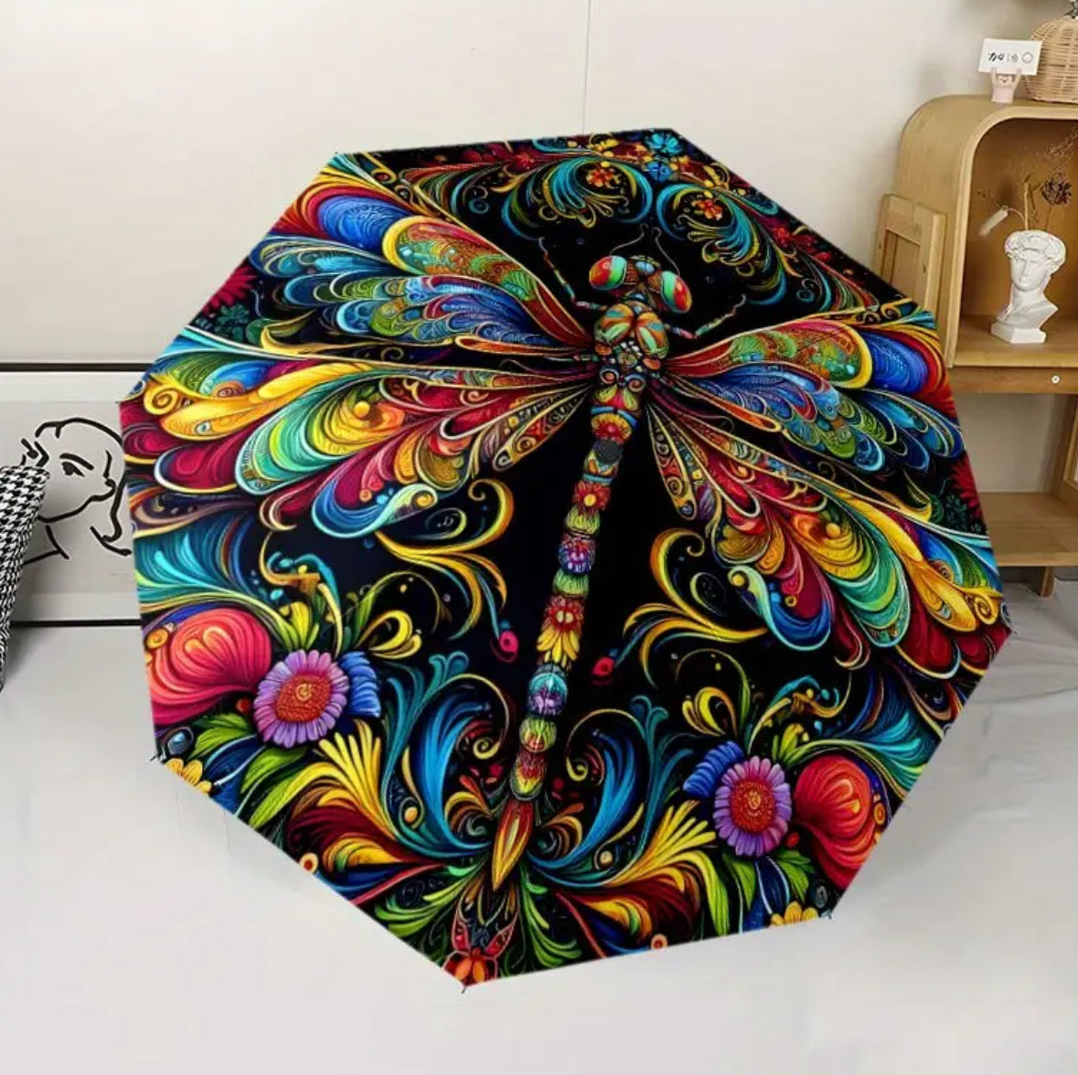 KokoBoho Whimsical Dragonfly Umbrella – Vibrant Boho Style