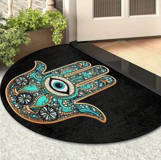 KokoBoho Hamsa Hand Floor Mat – Home Décor Rug